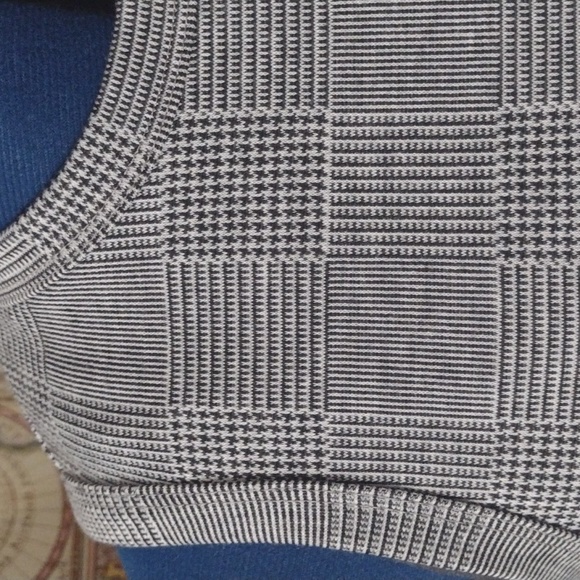 🆕ANTISTAR Plaid Checker Sleeveless Scoop Neck Stretch Dress! 🇨🇦MADE!! - Picture 4 of 6